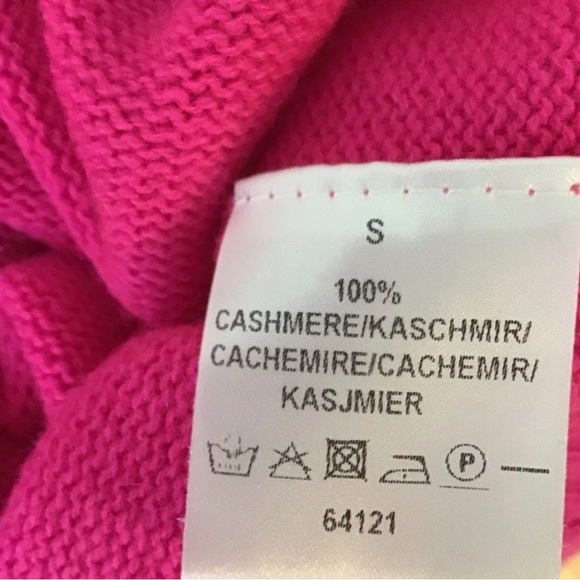 FTC Vivid Neon Pink Cashmere Sweater - Picture 2 of 6